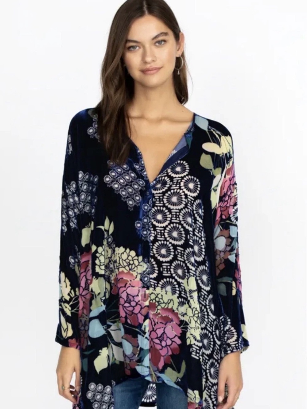 Johnny Was Sierra Burnout Cya Tunic - Sz L